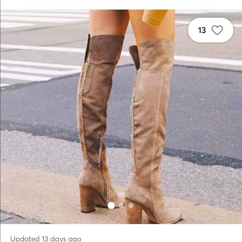 EUC Dolce Vita Cliff Over the knee boots- taupe suede Sz. 8